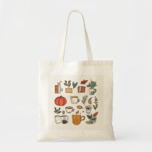 Momentos del Otoño: Tote acogedor de Doodle