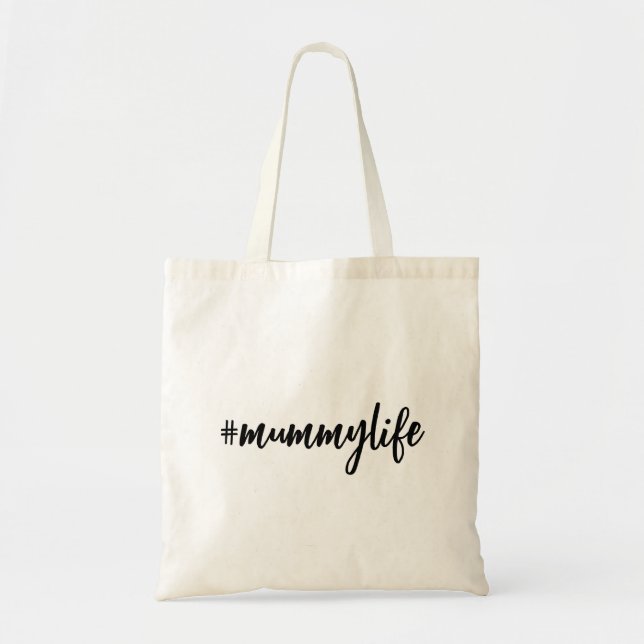 Bolso De Tela #MomLife | Modern Motherhood Script Design (Frente)