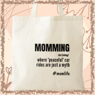 Bolso De Tela Momming gracioso lema Momlife Día de la Madre