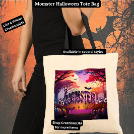 Bolso De Tela Momster Halloween