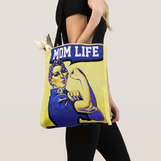 BOLSO DE TELA MON LIFE ROSIE THE RIVETER TOTE BAG PURSE (Detalle)