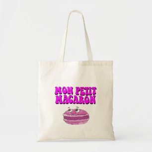 Bolso De Tela Mon Petit Macaron Retro Groovy Textos