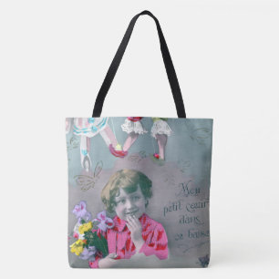 Bolso De Tela Mon petite coeur dans ce baiser