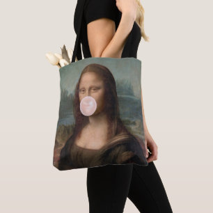 Bolso De Tela Mona Lisa chicle rosa