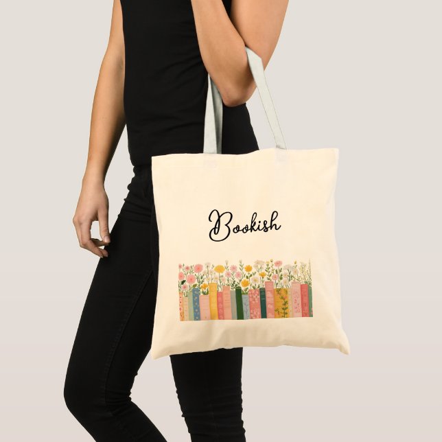 Bolso De Tela Monada Floral Bibliophile  (Anverso (producto))