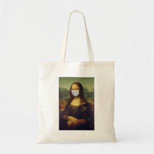 Bolso De Tela Monalisa divertida lleva una máscara facial de cor