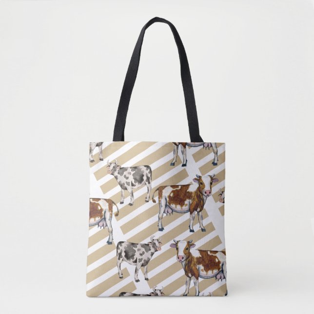 Bolso De Tela Monarca Vaca Pelo Negro (Anverso)