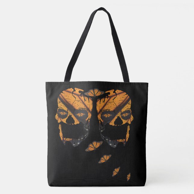 Bolso De Tela Monarch Butterfly Skulls Tote Bag (Anverso)