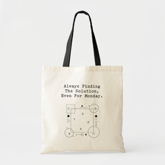Bolso De Tela Monday Math Solutions | Problem Solver Spirit (Frente)