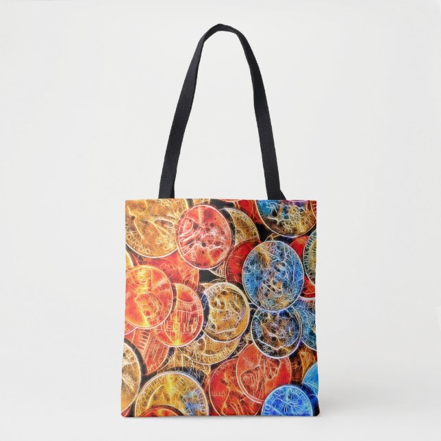 Bolso De Tela Moneda cargada (Anverso)