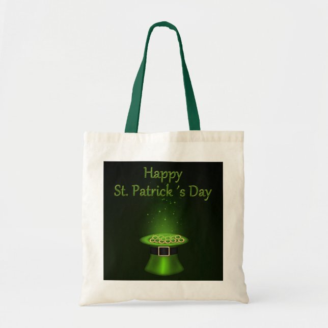 Bolso De Tela Monedas de Gorras del Día de San Patricio - Tote d (Frente)