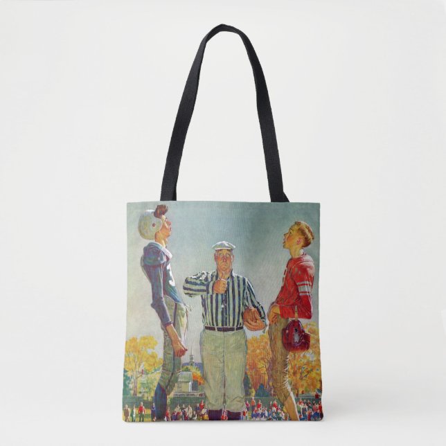 Bolso De Tela Monedas tiradas por Norman Rockwell (Anverso)