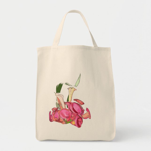 Bolso De Tela Monedero de las flores de las calas (Frente)