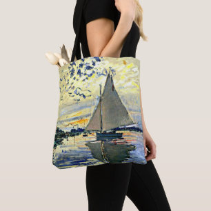 Bolso De Tela Monet - Barco de vela en le Petit Gennevilliers