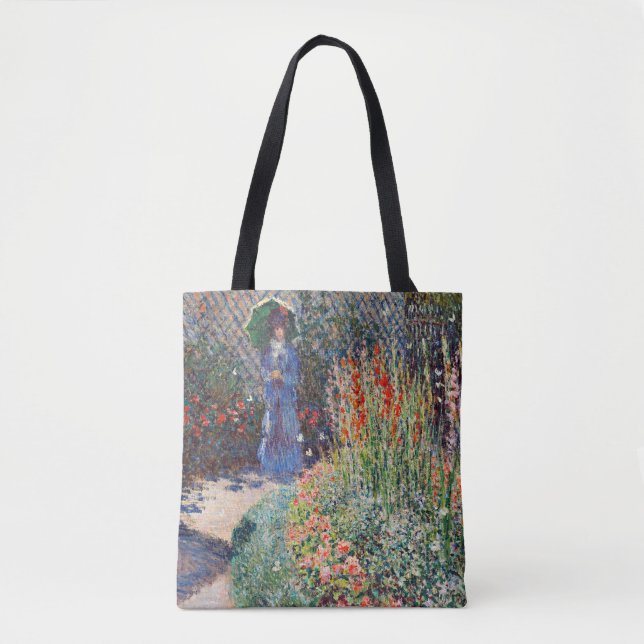 Bolso De Tela Monet - Cama de flores redondeadas, pintura famosa (Anverso)