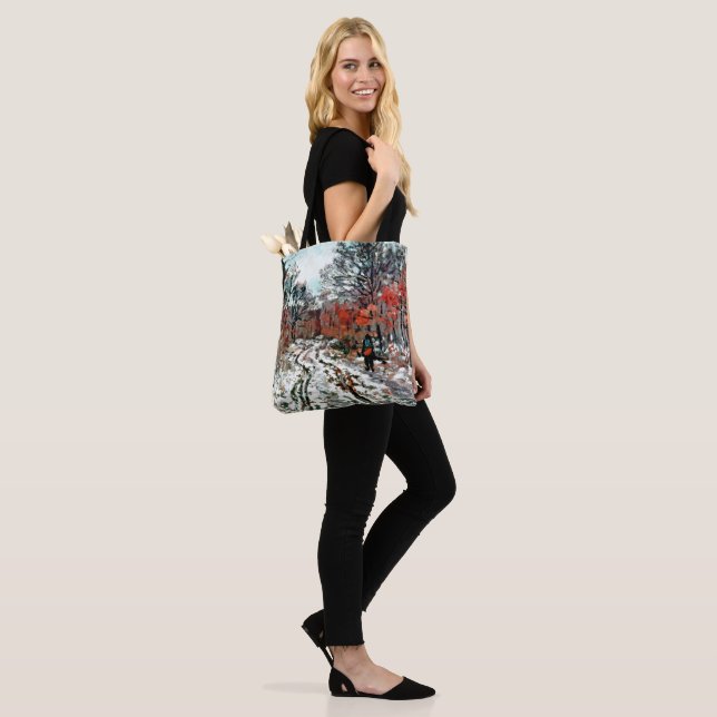 Bolso De Tela Monet - Camino a través del bosque, efecto Nieve (Puesto)
