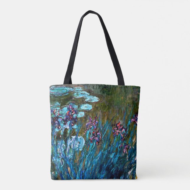 Bolso De Tela Monet - Irlandeses y lirios de agua (Reverso)