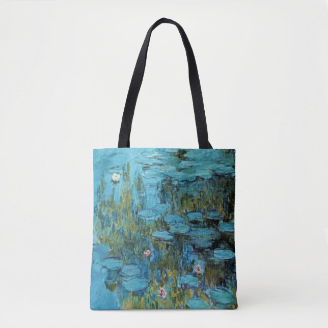 Bolso De Tela Monet - Nieves, Turquesa, (Anverso)