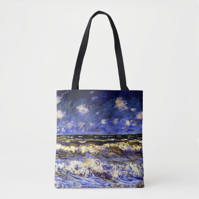Bolso De Tela Monet - Un mar tormentoso (Anverso)