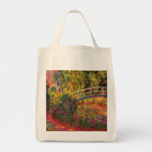 Bolso De Tela Monet Water Lily Pond and Water Irises