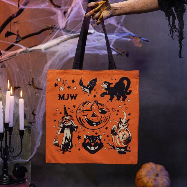 Bolso De Tela Mongrammed Retro Halloween (Subido por el creador)