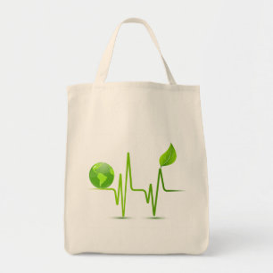 BOLSO DE TELA MONITOR DE CORAZÓN DE LA TIERRA DEL PLANETA