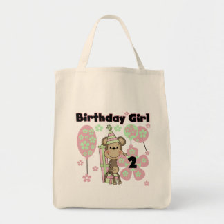 Bolso De Tela Mono chica con regalos camisetas de segundo cumple