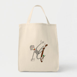 Bolso De Tela Mono colgando alrededor