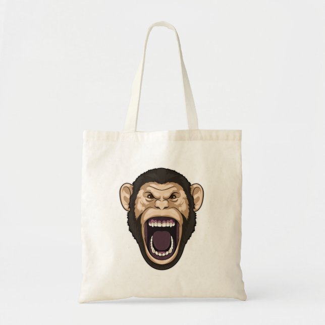 Bolso De Tela Mono con pelo negro (Frente)