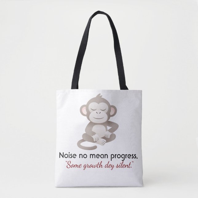 Bolso De Tela Mono de Confianza Tranquila – Tote Minimalista par (Anverso)