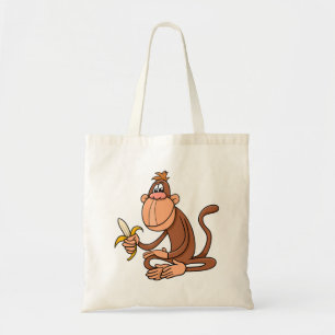Bolso De Tela Mono de dibujos animados lindo con plátano Animal