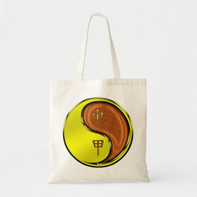 Bolso De Tela Mono de Madera (Frente)