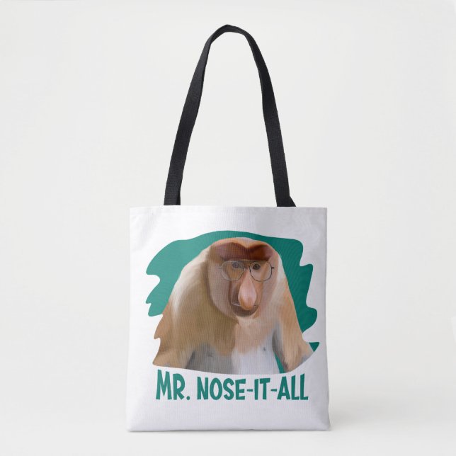 Bolso De Tela Mono de punny Proboscis (Anverso)