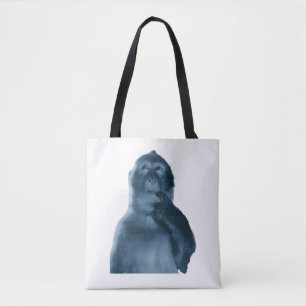 Bolso De Tela Mono Pensativo Divertido Meme Arte Sarcástico