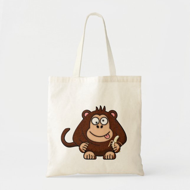 Bolso De Tela Mono sucio con Personalizado bananero (Frente)