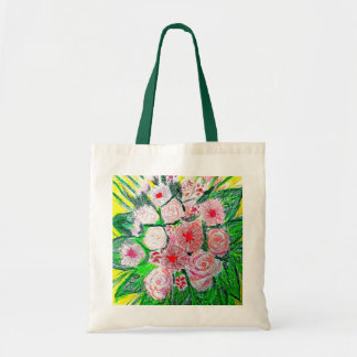 Bolso De Tela Monocromático, Rosas, Dianthus caryophyllus,  Gerb