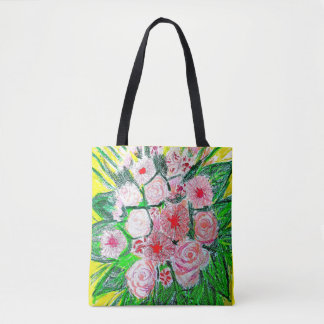 Bolso De Tela Monocromático, Rosas, Dianthus caryophyllus,  Gerb