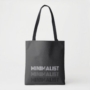 Bolso De Tela monocromo de texto moderno mínimo