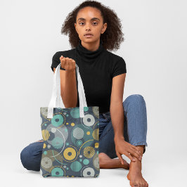 Bolso De Tela Monocromo geográfico
