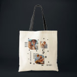Bolso De Tela Monogram Name 3 Photo Collage Trendy<br><div class="desc">Monogram Name 3 Photo Collage Trendy Modern Tote Bag features a photo collage of three of your favorite photos with your personalized name and monogram in elegant black script on a white background. Personalize by editing the text in the text boxes provided. Perfect for birthday, Christmas, Mother's Day, sister, cousins,...</div>