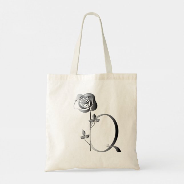 Bolso De Tela Monogram Q Hand-written w/Rose (Reverso)