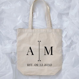 Bolso De Tela Monogram Simple Minimal Wedding Welcome Gift