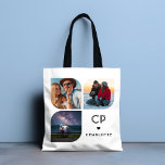 Bolso De Tela Monograma 3 Foto Moderno de moda Simple<br><div class="desc">Monograma Nombre 3 Fotografía Moderno Trendy Simple Tote Bags incluye tres de tus fotos favoritas con tu nombre personalizado y monograma en un elegante guión negro. Personalice editando el texto en los cuadros de texto proporcionados. Perfecto para cumpleaños, Navidades, Día de la Madre, duchas para bebés, duchas de novias, mamá,...</div>