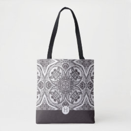 Bolso De Tela Monograma abejorros Mandala Tote Bag