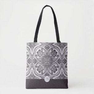 Bolso De Tela Monograma abejorros Mandala Tote Bag