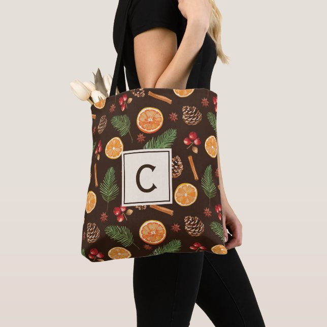 Bolso De Tela Monograma acuarela Invierno Botánico (Detalle)