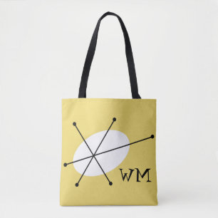 Bolso De Tela Monograma amarillo deslumbrante por todo el tote