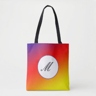 Bolso De Tela Monograma amarillo naranja rojo púrpura
