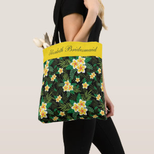 Bolso De Tela Monograma Amarillo Verde Floral Botánico Dama de H