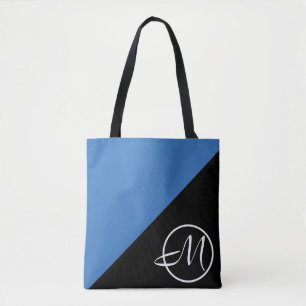 Bolso De Tela Monograma azul negro